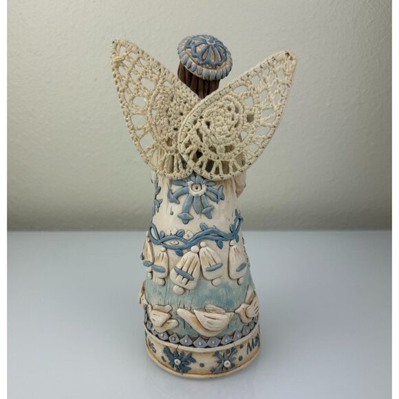 Copper Honey Farms Peace Angel 33130 Figure Linda Jacque Blue Doves Farmhouse - Picture 7 of 16